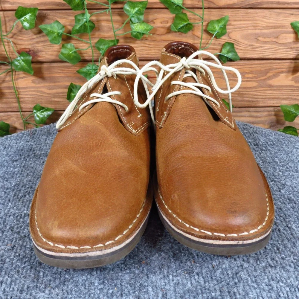 Kenneth Cole Reaction Desert Sun Mens Chukka Boots Sz 10 Work Wear Brown Leather